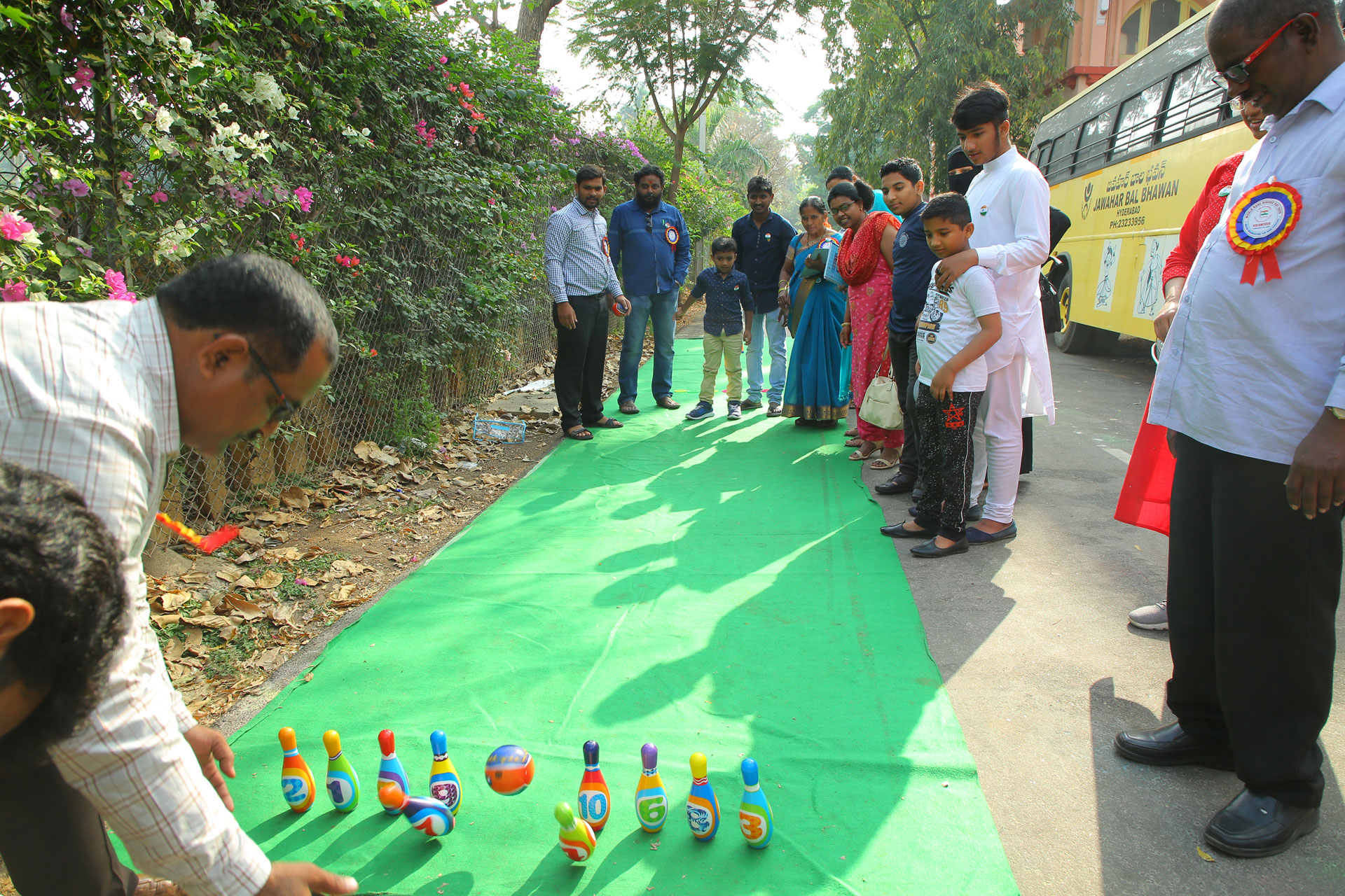 An Rare Disease patient taking part in bowling at IORD event.