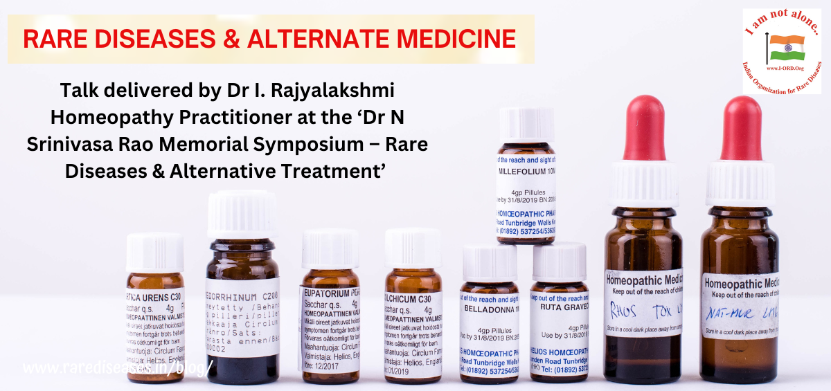 RARE DISEASES & ALTERNATE MEDICINE: Dr I. Rajyalakshmi