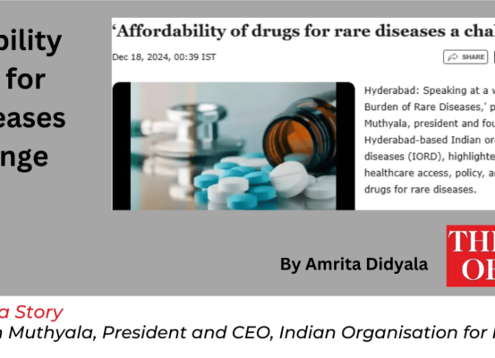 The Global Burden of Rare Diseases: Issues and Challenges' was addressed by Hyderabad-based Indian Organization for Rare Diseases founder Prof. Ramaiah Muthyala.