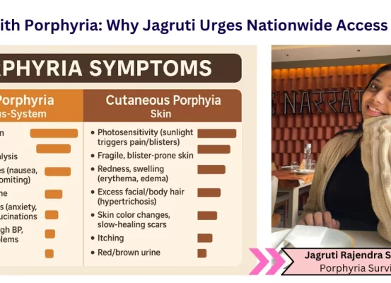 Jagruti Rajendra Sanghvi, Co-founder of the Indian Porphyria Association, a Patients' Support Group. speaks about her decades-long battle with Acute Intermittent Porphyria.