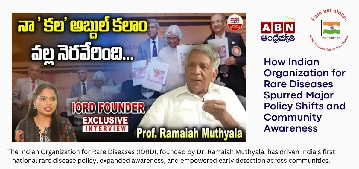 In this interview with ABN Andhra Jyothi channel, Dr Ramaiah Muthyala highlights IORD’s journey, contribution, key milestones, advocacy roles, challenges and impact.