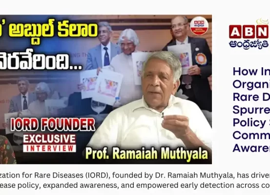 In this interview with ABN Andhra Jyothi channel, Dr Ramaiah Muthyala highlights IORD’s journey, contribution, key milestones, advocacy roles, challenges and impact.