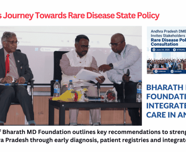 Mrs. Ramalakshmi of Bharath MD Foundation, a rare disease patients' organisation, outlines key recommendations to strengthen rare disease care in Andhra Pradesh through early diagnosis, patient registries and integrated support.